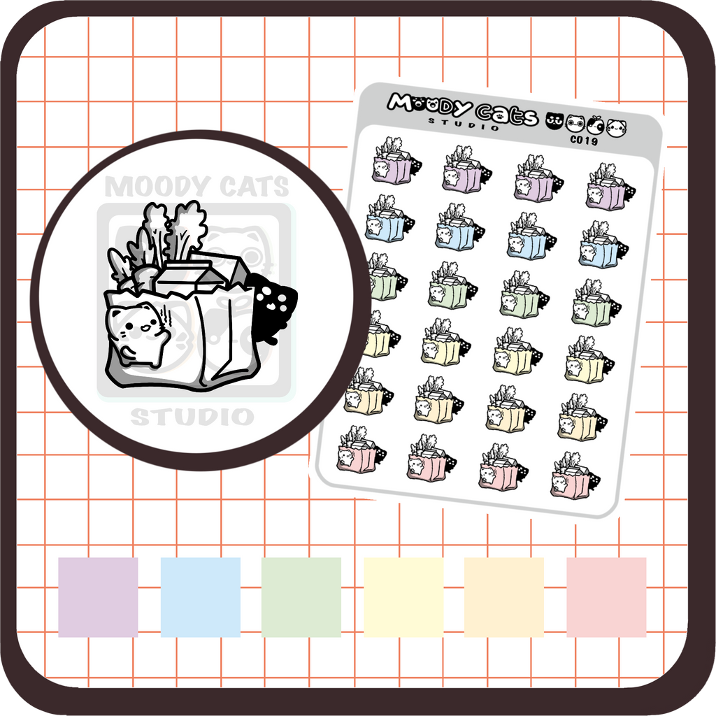 Grocery Kitties Pastels