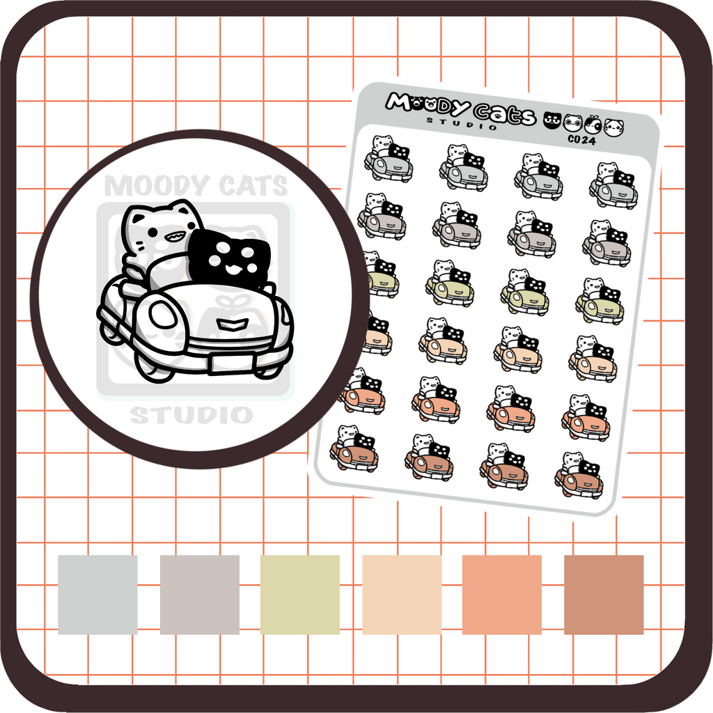 Car Kitties Neutrals