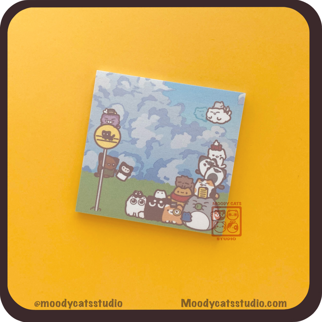Cats Crossing Sticky Notes