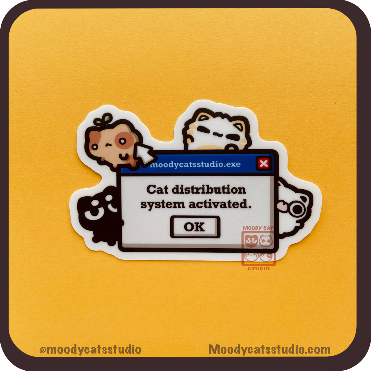 Order Distribution Sticker Cat Distribution System Vinyl Sticker – Moody Cats Studio