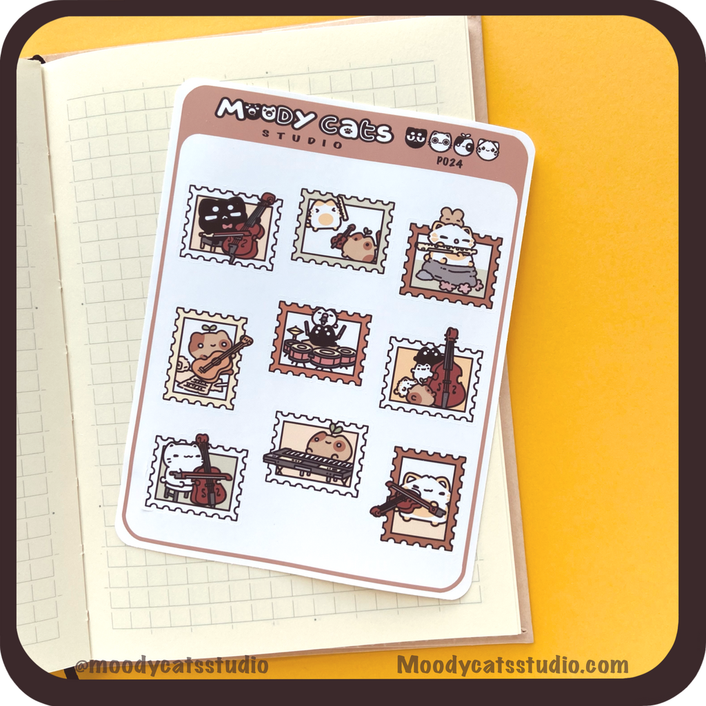 Cat Music Stamps