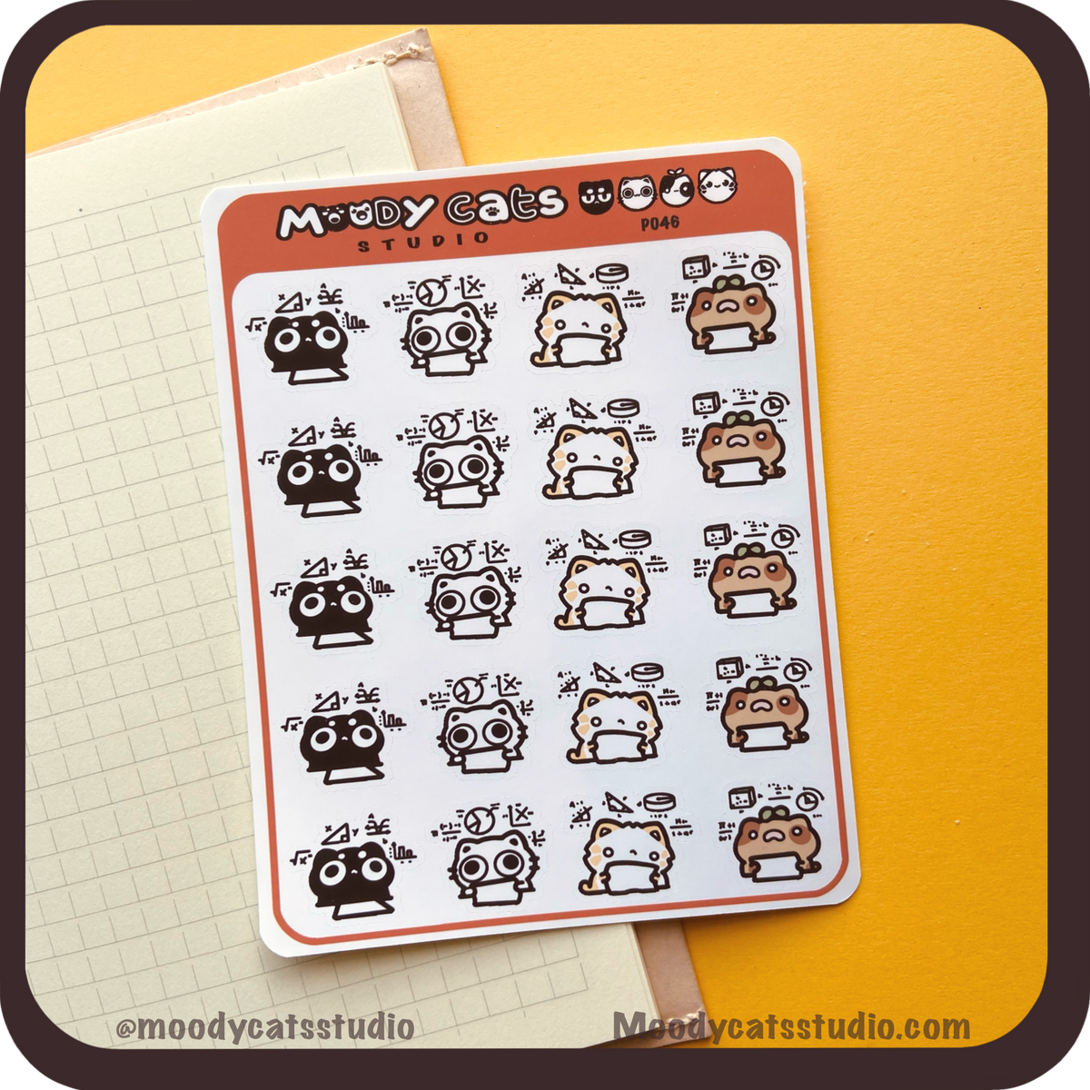 Math is hard sticker sheet – Moody Cats Studio