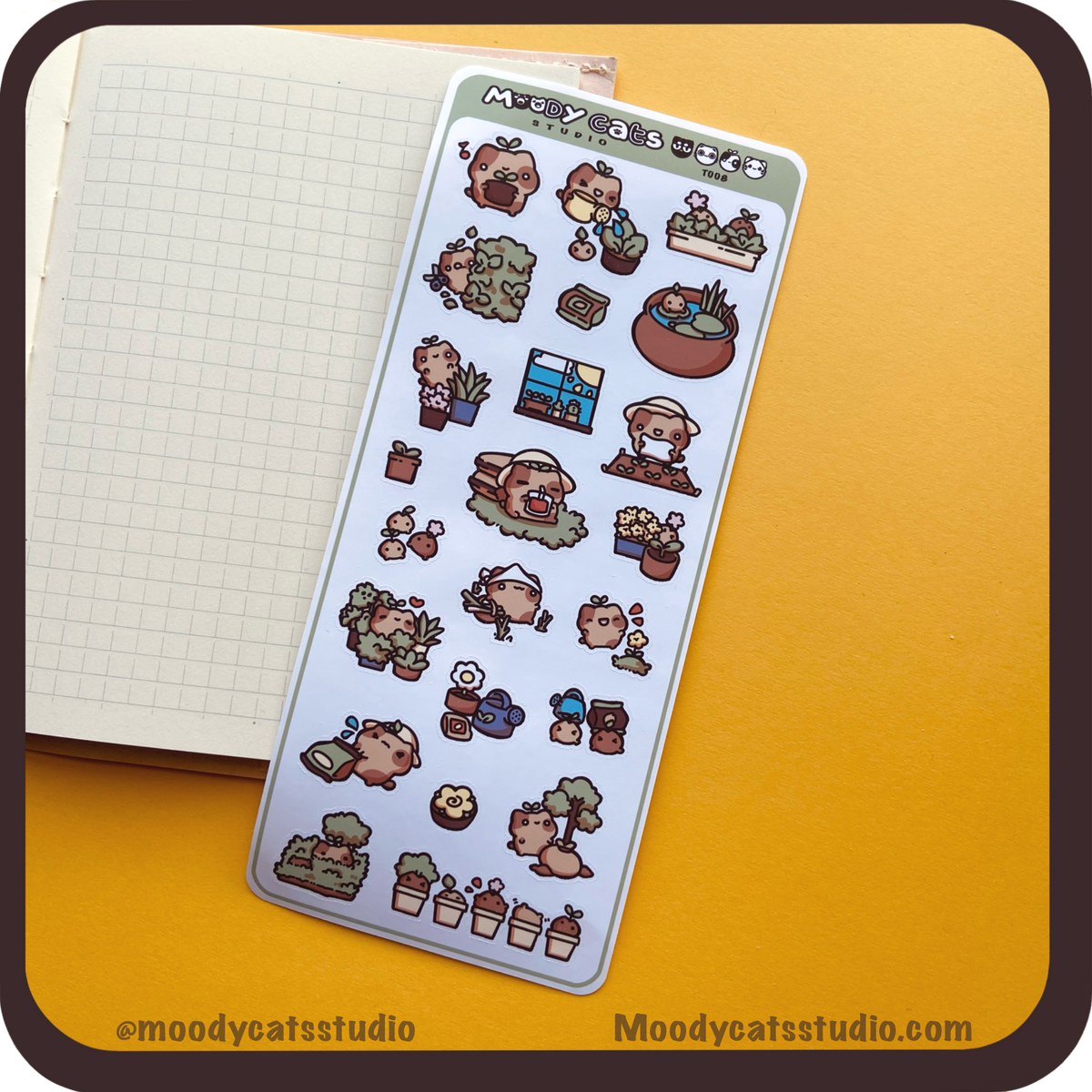 Bean Sprout Garden Sticker Sheet – Moody Cats Studio